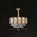 DecorBites™ Clear Beveled Crystal Modern Layered Chandelier - Elegant Suspension Lighting for Living Rooms