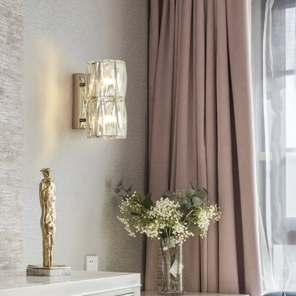 DecorBites™ Clear Crystal Linear Wall Light Fixture - Modernist 2/3/4 Lights Sconce for Dining Room
