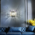 DecorBites™ Clear Crystal Wall Sconce - Modern 2-Light Fixture for Living Room