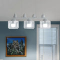 DecorBites™ Clear Glass 3-Bulb Island Lighting Fixture: Traditional White Hanging Light Kit with Birds - Perfect for Dining Room" 

Note: The revised title focuses on the essential components while keeping it concise.
