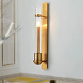 DecorBites™ Clear Glass Wall Sconce - Modern Single Brass Light Fixture