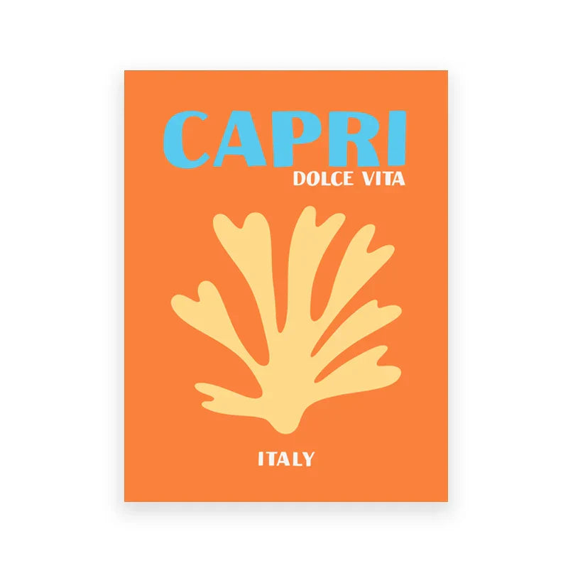 DecorBites™ Colorful Travel Posters Art Print Set