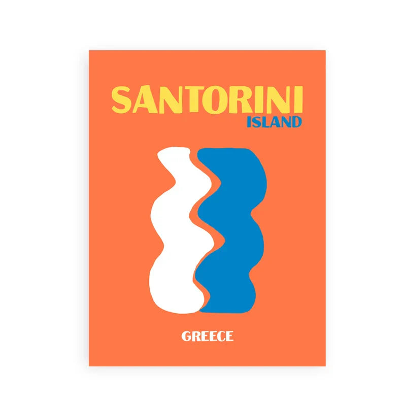 DecorBites™ Colorful Travel Posters Art Print Set