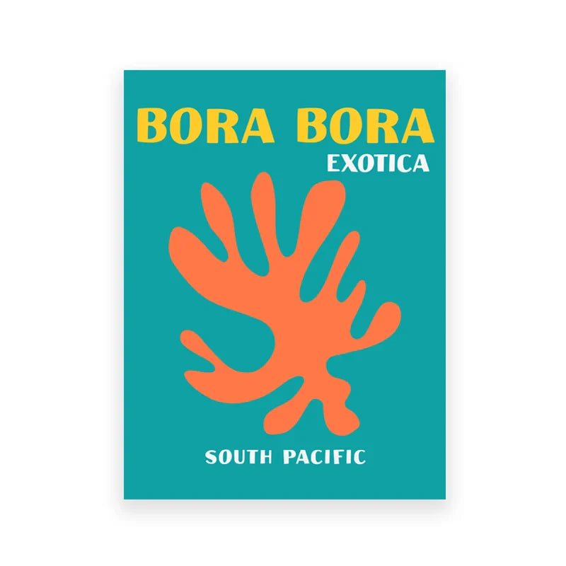 DecorBites™ Colorful Travel Posters Art Print Set