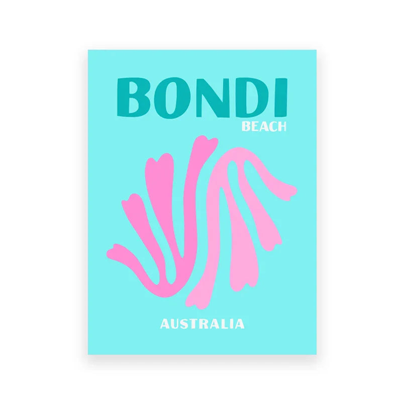 DecorBites™ Colorful Travel Posters - Beach Destinations Art Print