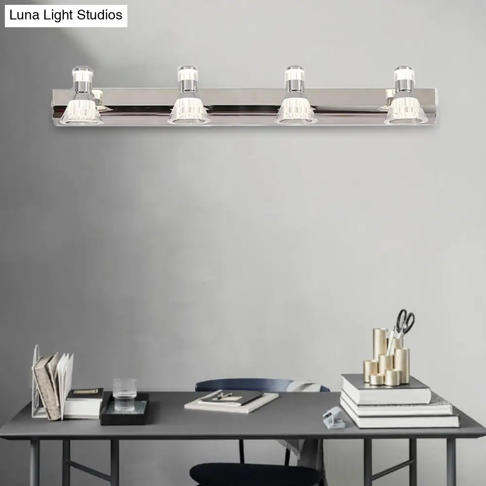 DecorBites™ Conic Sconce Light - Contemporary Style Aluminum Vanity Lighting with 2/3/4 Warm/White Lights for Bathroom, Made of Stainless Steel