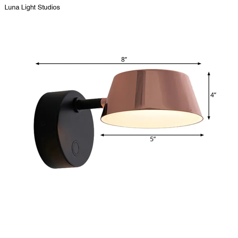 DecorBites™ Conical Copper LED Sconce Light Fixture for Modern Living Rooms