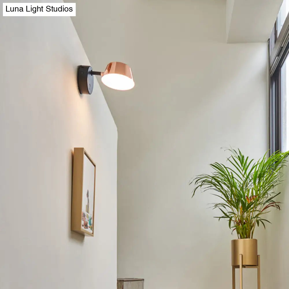 DecorBites™ Conical Copper LED Sconce Light Fixture for Modern Living Rooms