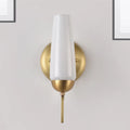 DecorBites™ Contemporary 1/2-Light Conical Sconce Wall Lamp in Gold with Opal Glossy Glass