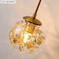 DecorBites™ Contemporary 1-Light Clear Glass Bubble Wall Lamp with Foil Flower Decor
