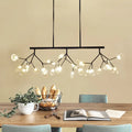 DecorBites™ Contemporary 27-Light Gold/Black Branching Island Ceiling Lamp for Dining Room