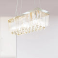DecorBites™ Contemporary 6-Head Chrome Island Light Fixture with Crystal Ball Accents