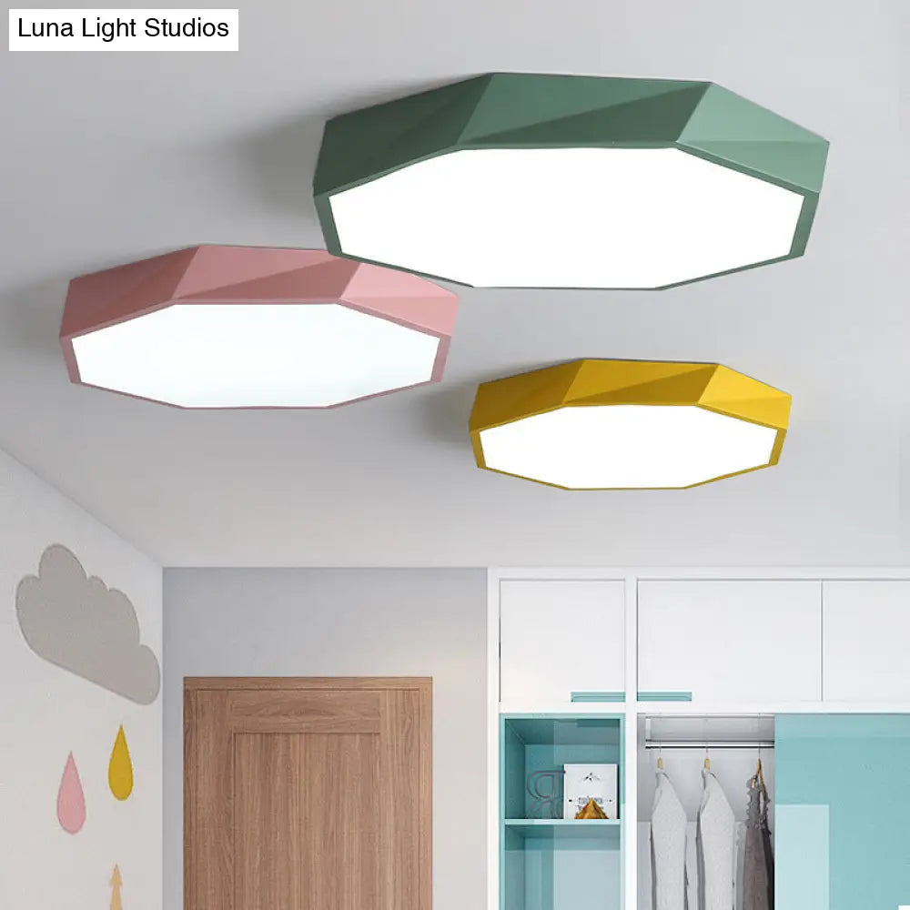 DecorBites™ Contemporary Acrylic Flush Mount Ceiling Light for Bedroom - Faceted Chandelier