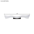 DecorBites™ Contemporary Acrylic LED Wall Mounted Vanity Light - 17"/23" Width, Warm/White Light