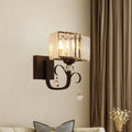 DecorBites™ Contemporary Black Metal Wall Sconce Light - Scrolling Arm Corridor Lamp