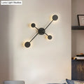DecorBites™ Contemporary Black Metallic LED Wall Mount Lamp - Warm/White Light Fixture