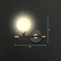 DecorBites™ Contemporary Black Opal Glass Ball Bedside Sconce - Wall Mounted Light