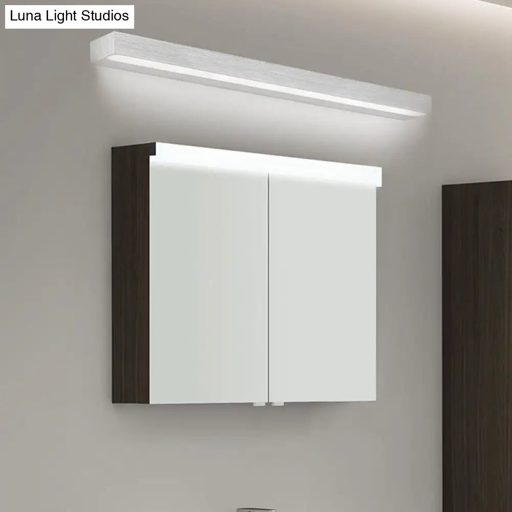 DecorBites™ Contemporary Black/Silver LED Vanity Light in White/Warm for Linear Vanity Sconce - 16"/19.5"/23.5" Wide