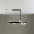 DecorBites™ Contemporary Clear Glass Bubble Island Lamp - Stylish Ceiling Light for Dining Room