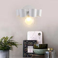 DecorBites™ Contemporary Clear Glass Round Wall Lamp - 1 Light White Wall Mounted Fixture with Bow Design