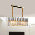 DecorBites™ Contemporary Crystal Prisms Island Pendant Light with Silver Finish and 10 Bulbs