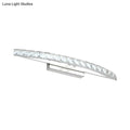 DecorBites™ Contemporary Crystal Silver Wall Sconce Light - Bow Shaped Vanity Lighting for Bathroom - Warm/White Light - 17"/21"/27.5" Wide