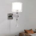 DecorBites™ Contemporary Double Glass Cylinder Wall Lamp with Crystal Accent in Chrome: Brilliant 1-Light Lighting Idea