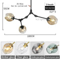 DecorBites™ Contemporary Glass Bubble Chandelier for Living Room