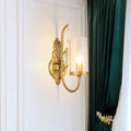 DecorBites™ Contemporary Gold Cylinder Sconce Wall Light with Clear Glass Shade