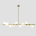 DecorBites™ Contemporary Gold Metal Island Pendant Light with Glass Sphere for Dining Table