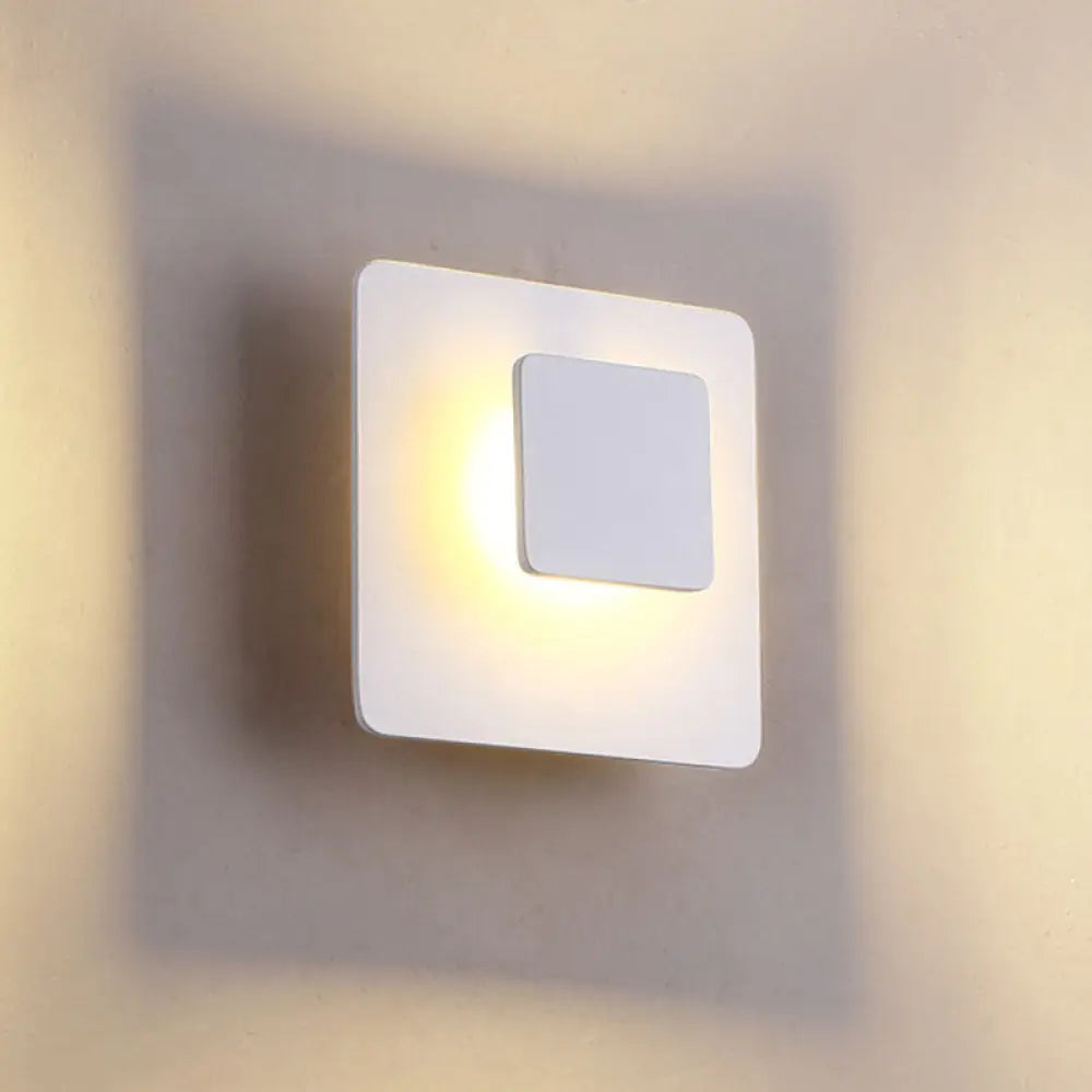 DecorBites™ Contemporary LED Acrylic Wall Sconce Lighting for Living Room - White/Warm Light