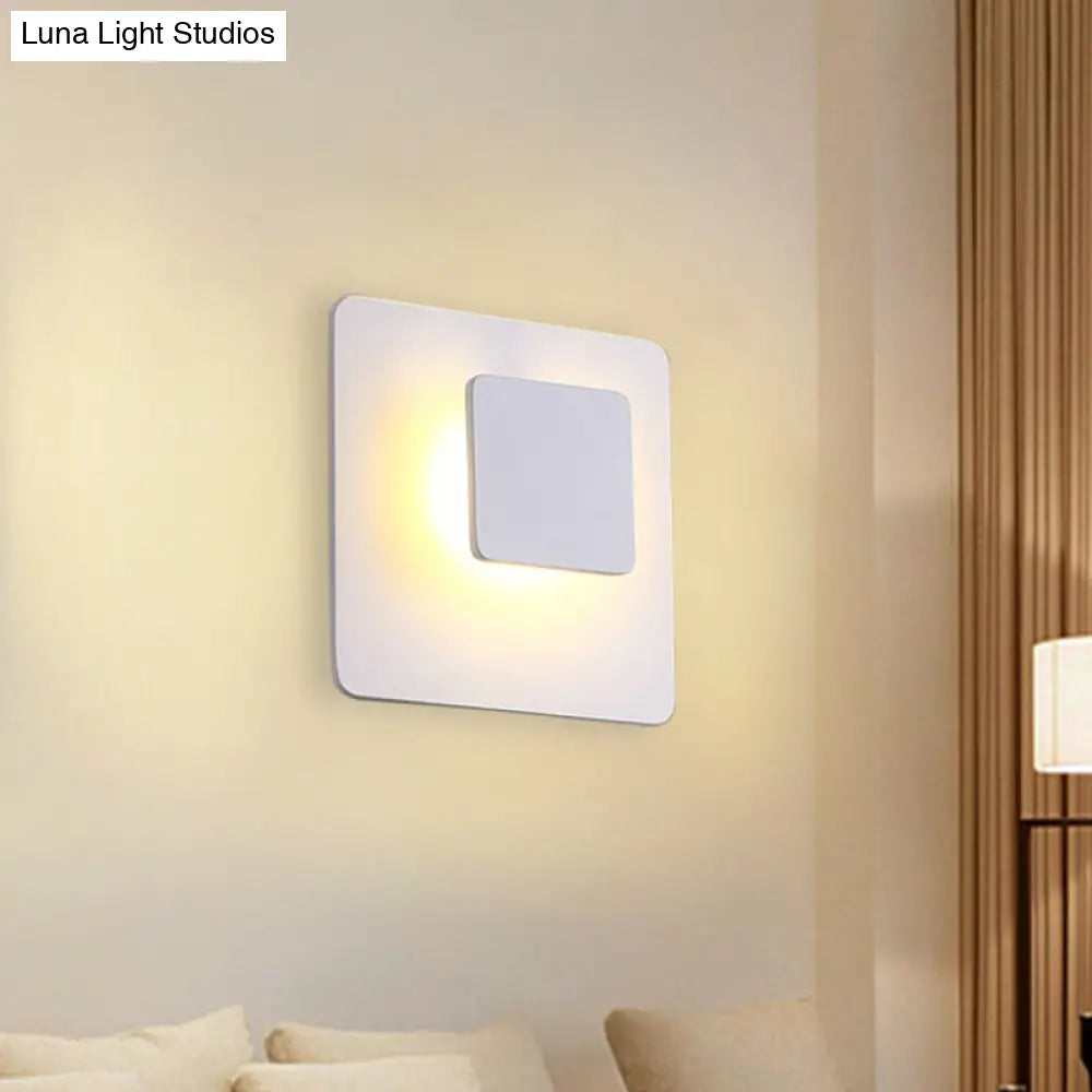 DecorBites™ Contemporary LED Acrylic Wall Sconce Lighting for Living Room - White/Warm Light