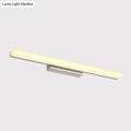 DecorBites™ Contemporary LED Chrome Vanity Light with Streamlined Metal Shade for Bathroom