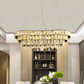 DecorBites™ Contemporary LED Crystal Pendant Light for Restaurants - Chrome Finish