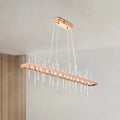 DecorBites™ Contemporary LED Island Light with Crystal Rod - Rose Gold Finish