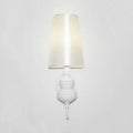 DecorBites™ Contemporary LED Tapered Wall Sconce Light, 6"/8"/10" Dia, Fabric White/Black/Silver