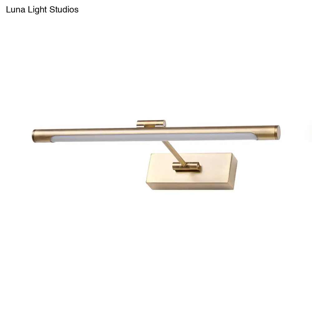 DecorBites™ Contemporary LED Tubed Vanity Wall Sconce - Black/White Acrylic Wall Lamp for Bathrooms - 16.5"/18" Wide
