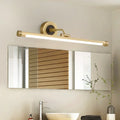 DecorBites™ Contemporary LED Tubular Wall Sconce with Adjustable Arm - Black/Brass Metal Vanity Light Fixture