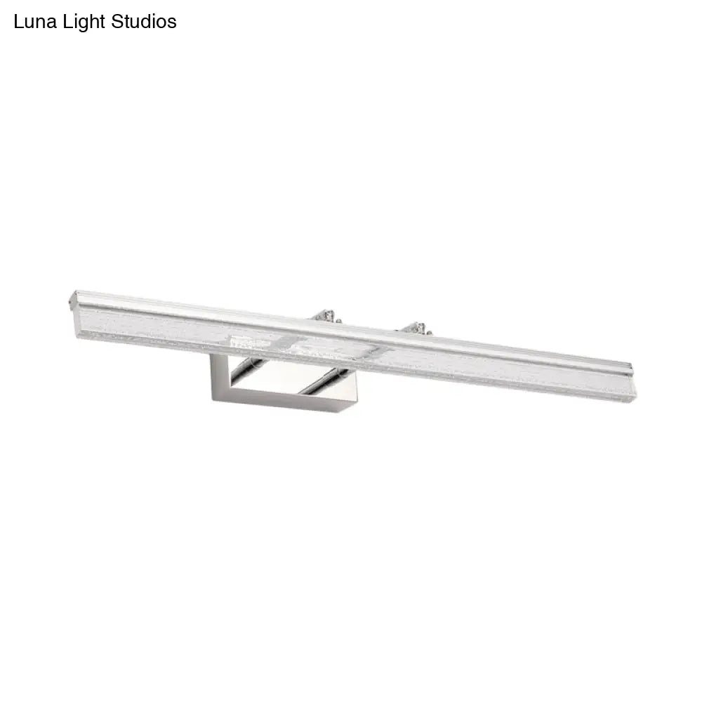 DecorBites™ Contemporary LED Vanity Lighting in Chrome for Linear Shower Room Bath with Double Arm, Warm/White Light