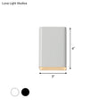 DecorBites™ Contemporary LED Wall Mount Lamp - Black/White Cube Shade, Metallic Finish - Ideal for Bedside with Warm/White Lighting
