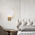 DecorBites™ Contemporary LED Wall Mounted Lamp - Gold Round Design with Bubble Glass Shade