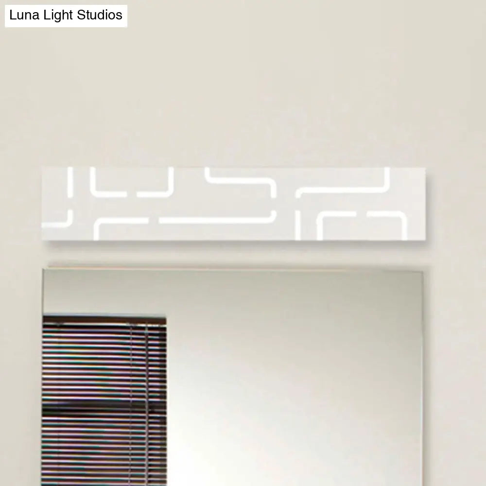 DecorBites™ Contemporary LED Wall Sconce: 16"/20.5" Wide Acrylic Rectangle - Warm/White Light for Bedroom