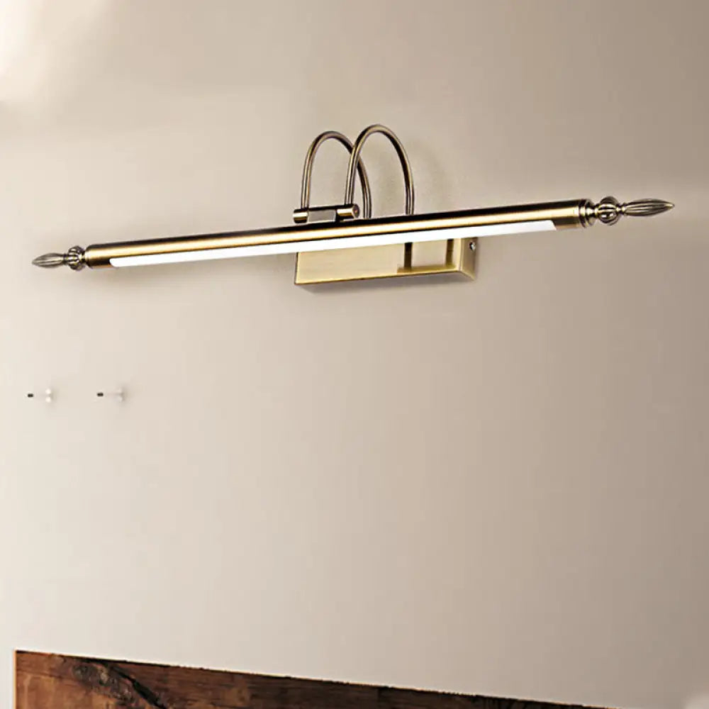 DecorBites™ Contemporary LED Wall Sconce - Slim Metal Design, 22"/26"/30" Wide, Brass/Nickel Finish, White/Warm Light