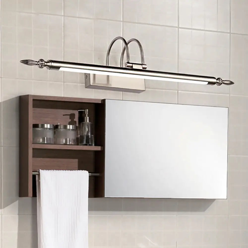 DecorBites™ Contemporary LED Wall Sconce - Slim Metal Design, 22"/26"/30" Wide, Brass/Nickel Finish, White/Warm Light