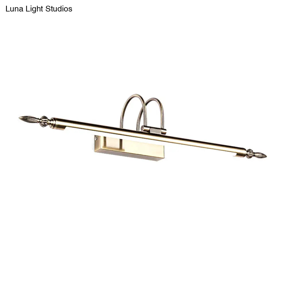 DecorBites™ Contemporary LED Wall Sconce - Slim Metal Design, 22"/26"/30" Wide, Brass/Nickel Finish, White/Warm Light