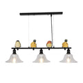 DecorBites™ Contemporary Metal Island Pendant Lighting with Cone Glass Shades - Set of 3 Lights