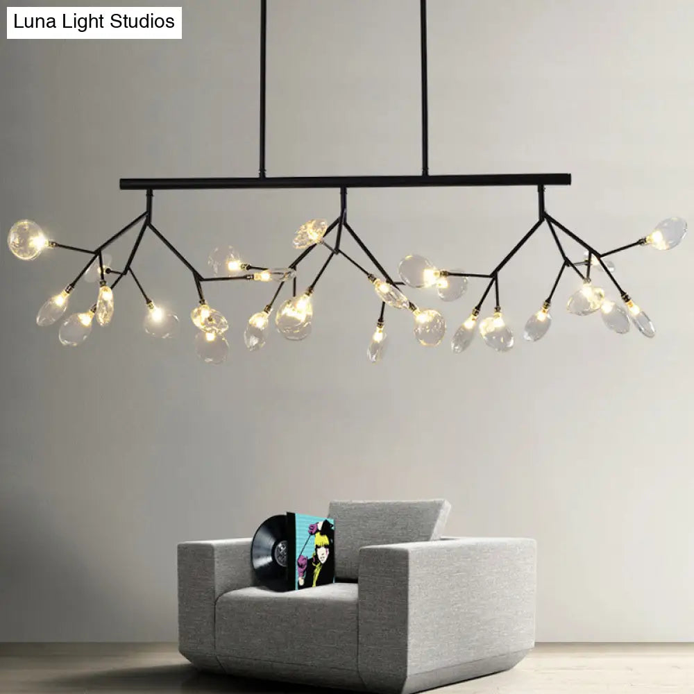 DecorBites™ Contemporary Metal Pendant Lighting with Round Canopy for Bedroom - Island Branch Design