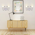 DecorBites™ Contemporary Milk Glass Pill Sconce with Chrome LED Flush Mount - 2/3 Lights