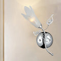 DecorBites™ Contemporary Opal Glass Petal Wall Light in Chrome for Bedside