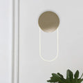 DecorBites™ Contemporary Oval Wall Lamp with LED Acrylic Light Fixture and Gold Metal Shade for Bedrooms